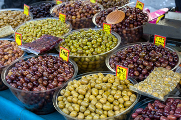 different olives and on the market