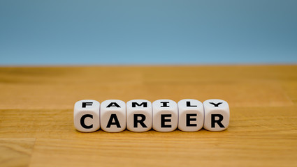 Family or/and career? Dice form the words family and career