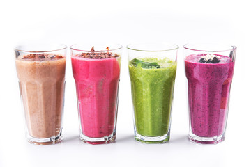 Set smoothie cocktail isolated