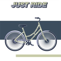 Bicycle. Advertising poster. Sport. Health.Travel. Flyer. Creative banner – Vector