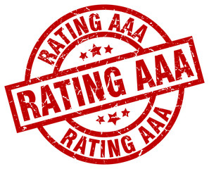rating aaa round red grunge stamp