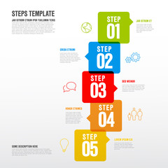 Vector five steps template