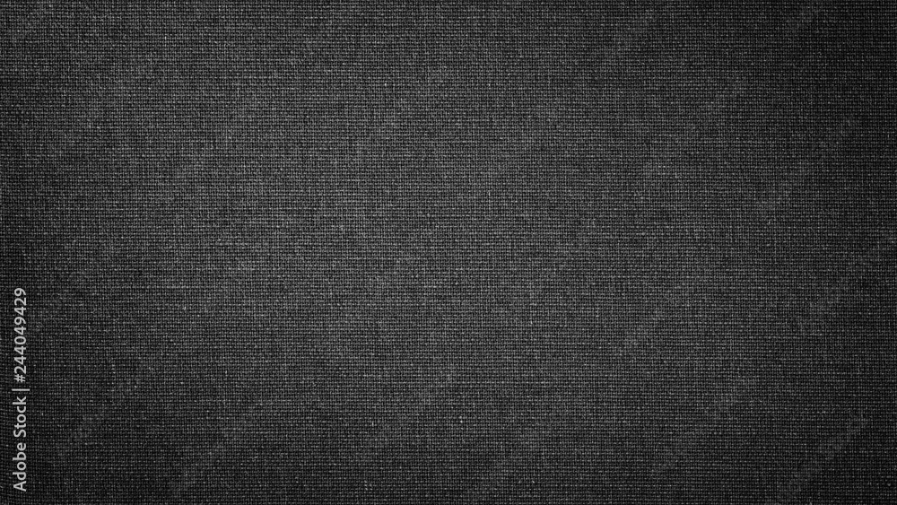 Poster dark black white linen canvas. the background image, texture.