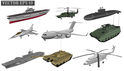 Fototapeta premium Vector weapons for soldiers