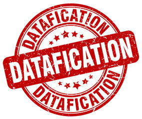 datafication red grunge stamp