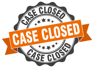 Obraz premium case closed stamp. sign. seal