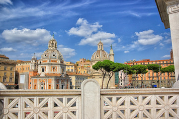 Rome - Church of Santa Maria di Loreto and Traiana Column