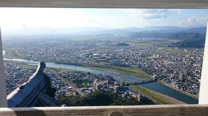 岐阜城から見下ろす岐阜市