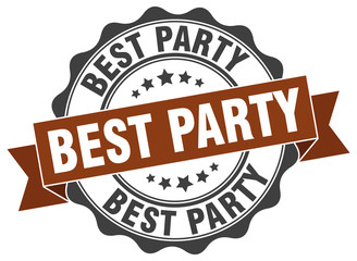 Fototapeta premium best party stamp. sign. seal