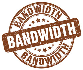bandwidth brown grunge stamp - obrazy, fototapety, plakaty