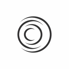 3d circle curves logo vector