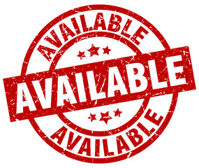 available round red grunge stamp