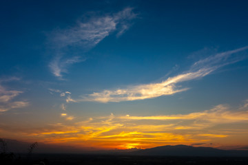 Sunset sky landscape