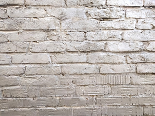 white brick wall background in old room
