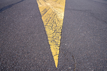 close up of road markings on an air strip