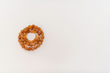 amber beads isolated