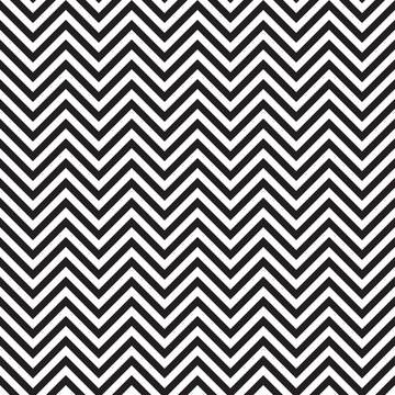 Chevron zigzag seamless pattern of parallel lines. Geometric wave. Seamless background with horizontal black and white stripes in zigzag.
