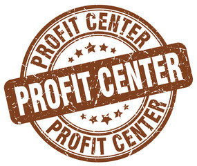 profit center brown grunge stamp