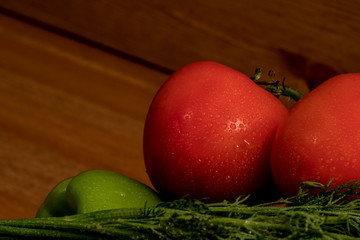 tomato and cucumber