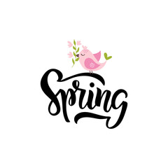 Hello spring lettering