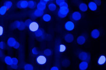 Bokeh blue blurred background. Abstract creative blue bokeh background