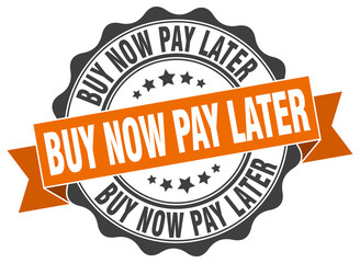 buy now pay later stamp. sign. seal