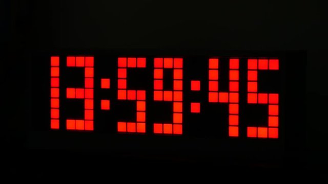 electronic clock close up background 4K UHD video 3840x2160