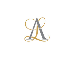AL or LA Letters Logo Icon 002
