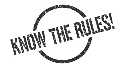 know the rules! stamp