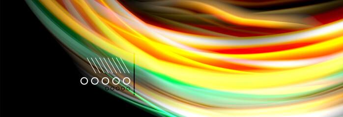 Color flow poster. Wave Liquid shape color background. Art design for your design