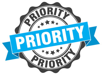 priority stamp. sign. seal
