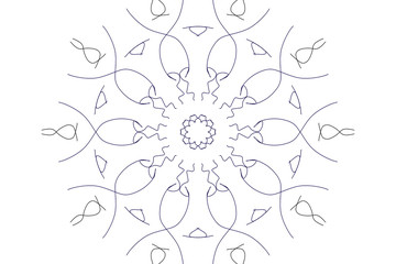 Symmetry Mandala Schwarz Violette