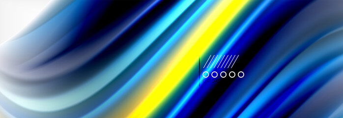 Smooth liquid blur wave background, color flow concept, illustration