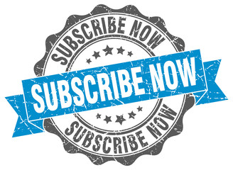 subscribe now stamp. sign. seal