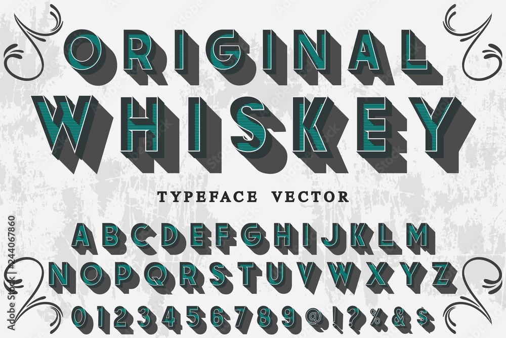 Aufkleber font script typeface vector