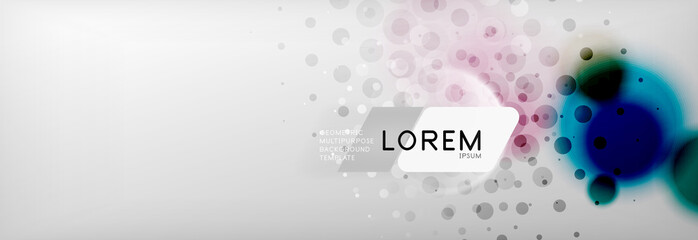 Background abstract - blurred dotted color circle shape, techno bubbles