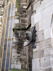 Aachen Cathedral exterior decoration, detail, in Aachen Germany