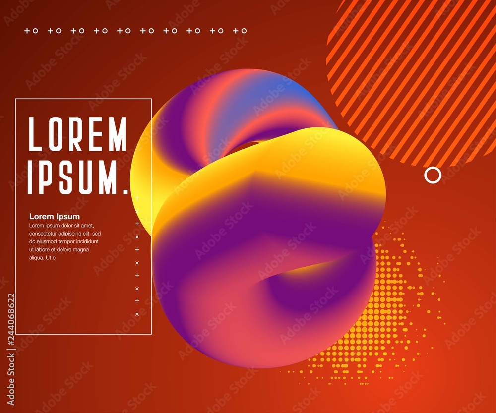 Poster liquid color background design. fluid gradient shapes composition