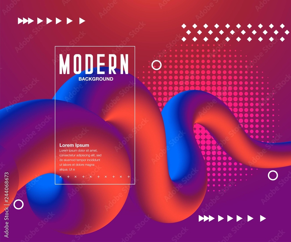 Poster liquid color background design. fluid gradient shapes composition