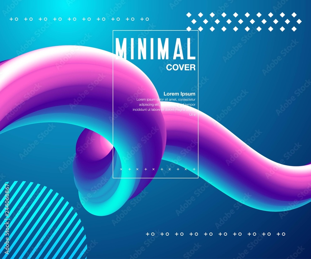 Poster liquid color background design. fluid gradient shapes composition