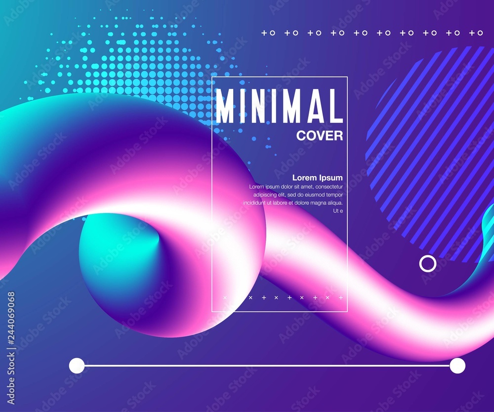 Poster liquid color background design. fluid gradient shapes composition