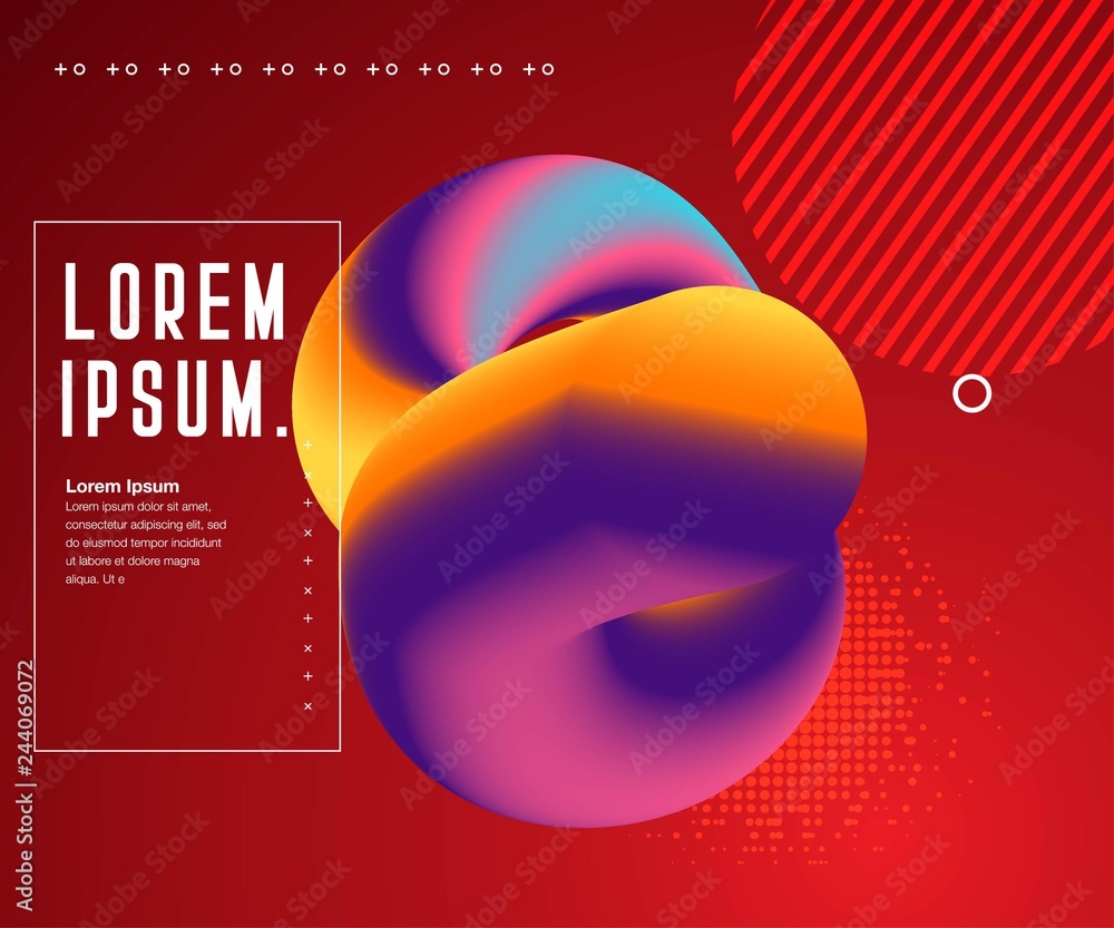 Poster liquid color background design. fluid gradient shapes composition