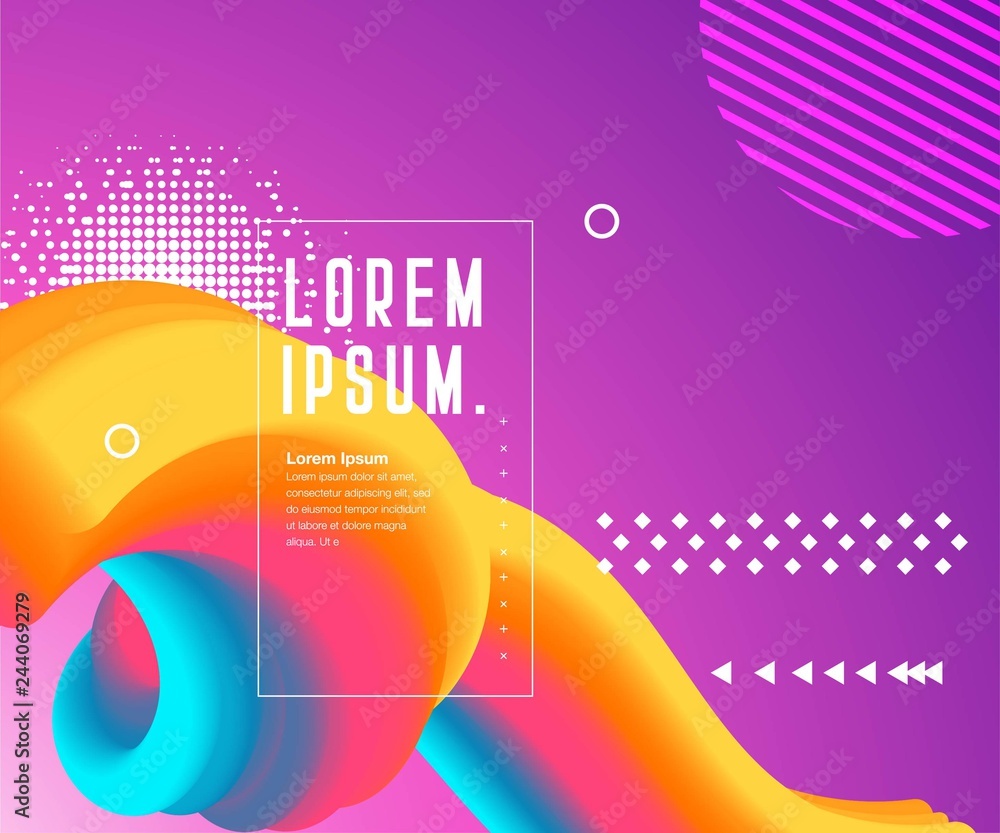 Poster liquid color background design. fluid gradient shapes composition