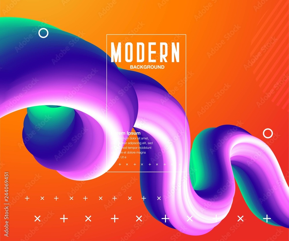Poster liquid color background design. fluid gradient shapes composition