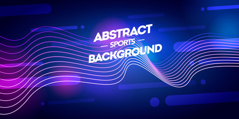 Obraz premium Vector illustration abstract modern colored poster background for sports