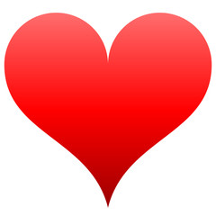 Heart symbol icon - red gradient, isolated - vector