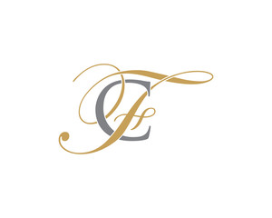 Obraz premium CF FC Letter Logo Icon 002