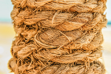 Stylishly beautiful rope background sea in nature