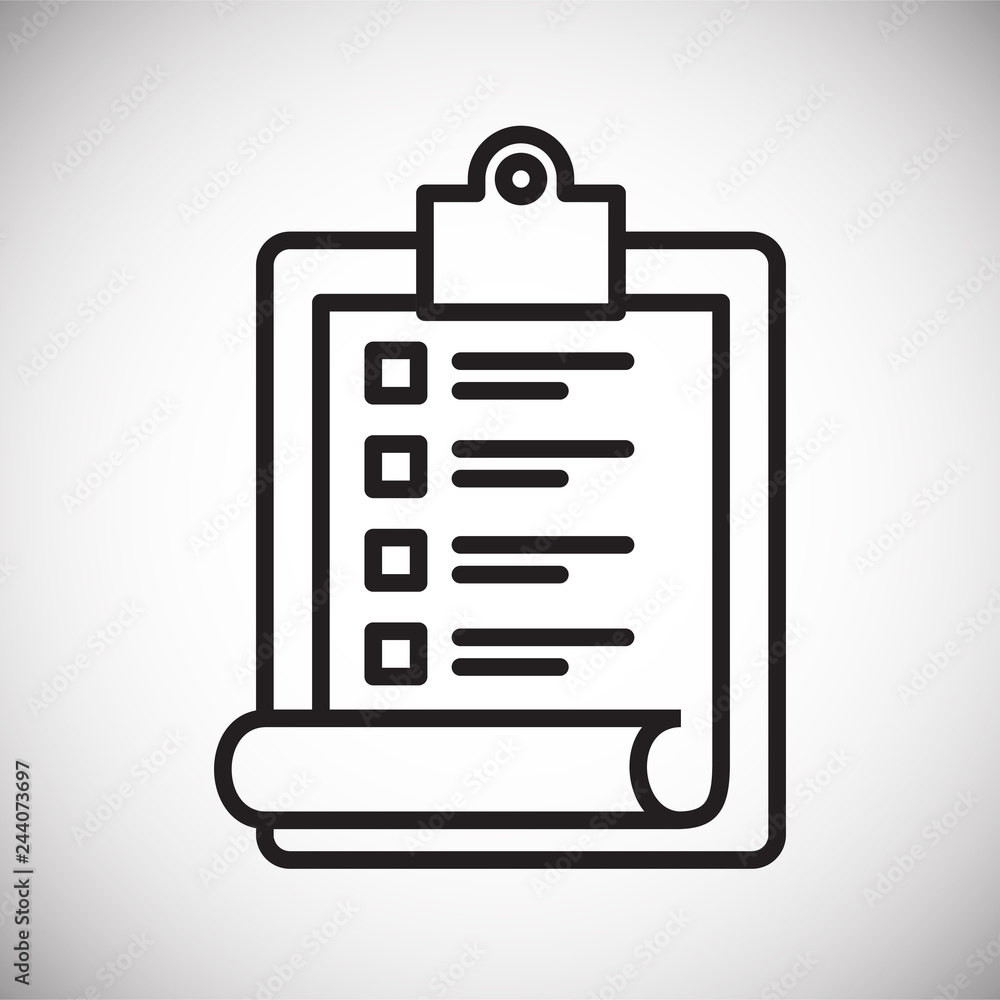 Poster online shopping list icon on white background for graphic and web design, modern simple vector sign.