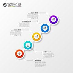 Infographic design template. Creative concept with 5 steps